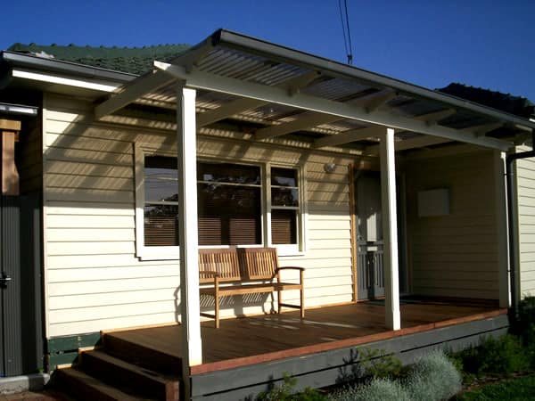 timber verandah with roof in melbourne home