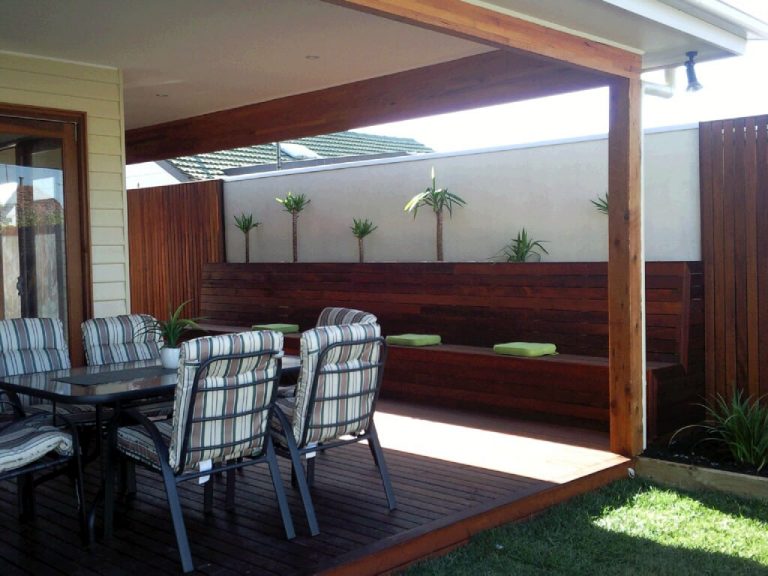 Timber pergola for outdoor living space
