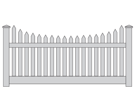 accented picket fence