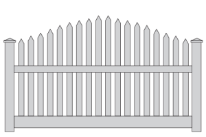 arched picket fence