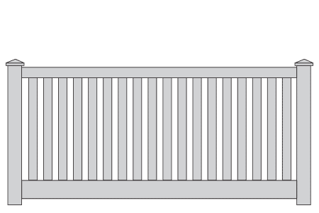 capped picket fence